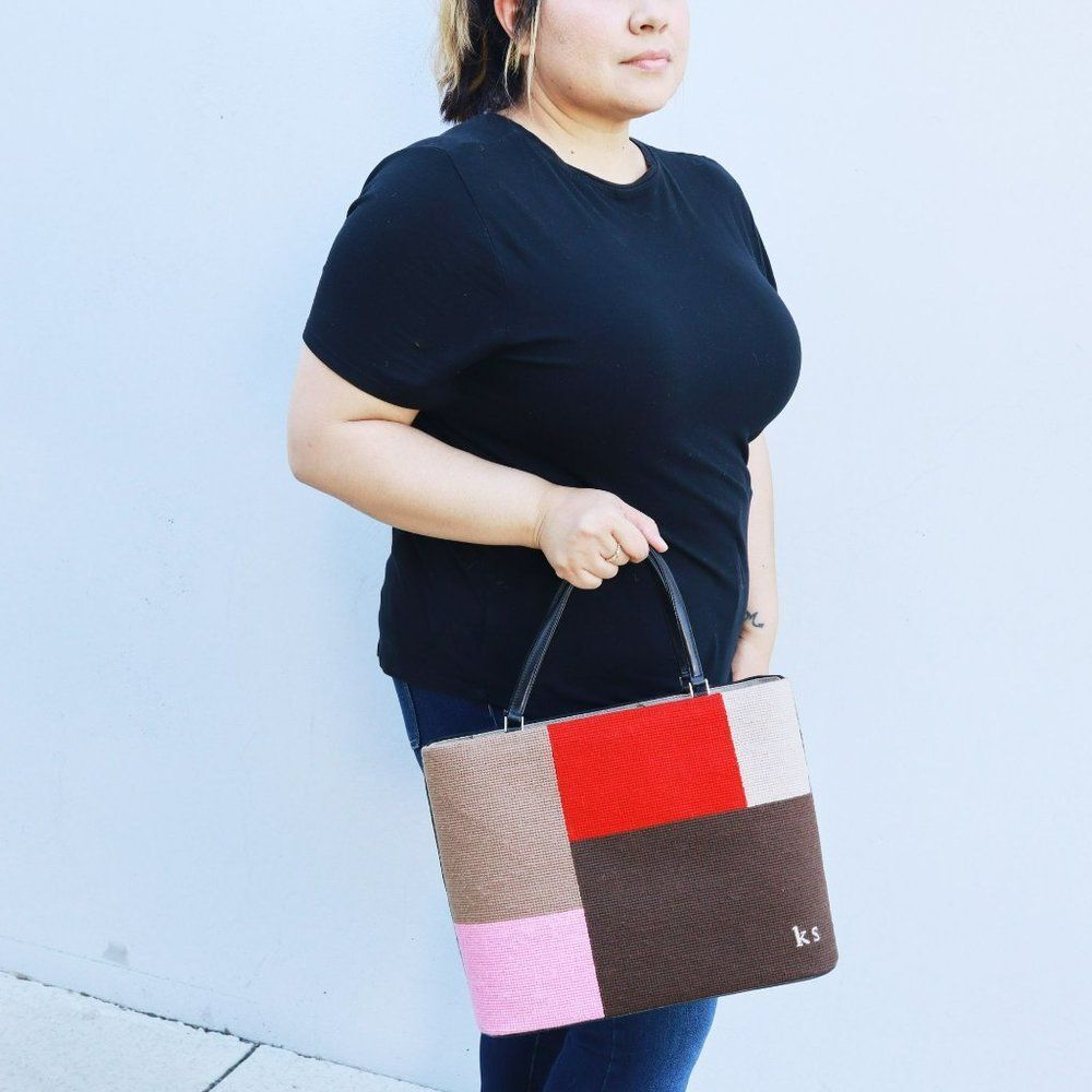 Kate Spade Patchwork Needlepoint Tote Collector's… - image 3